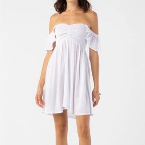 Tiare Hawaii White Off-Shoulder Mini Dress